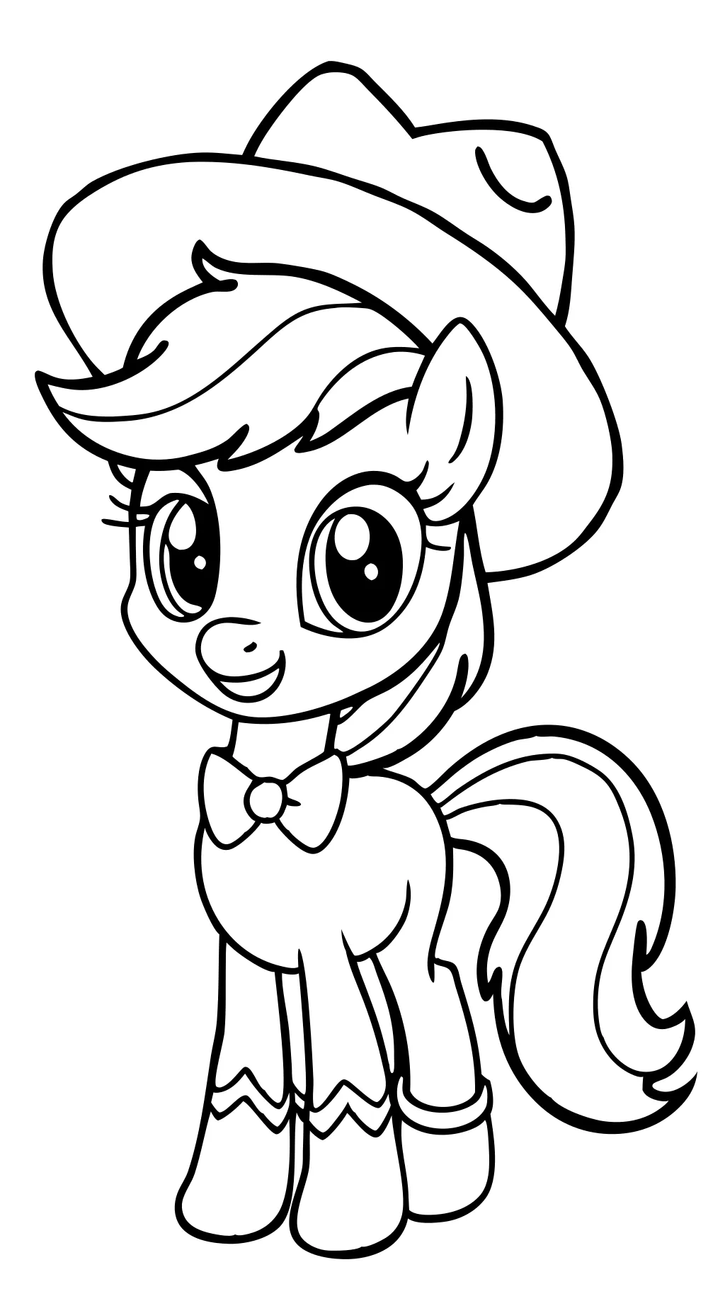 applejack my little pony coloring page